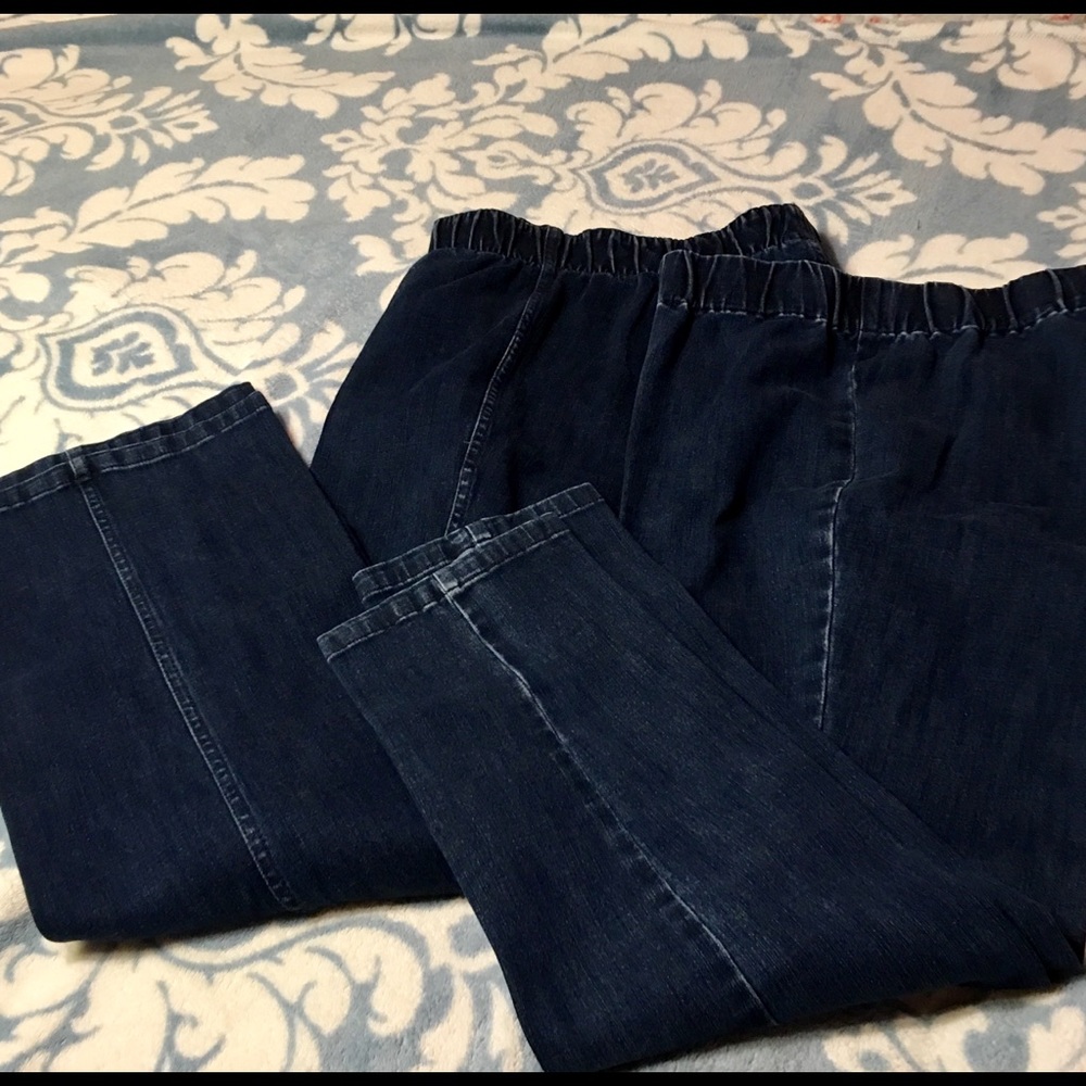 Soft Surroundings  2 pair pull on Jeans